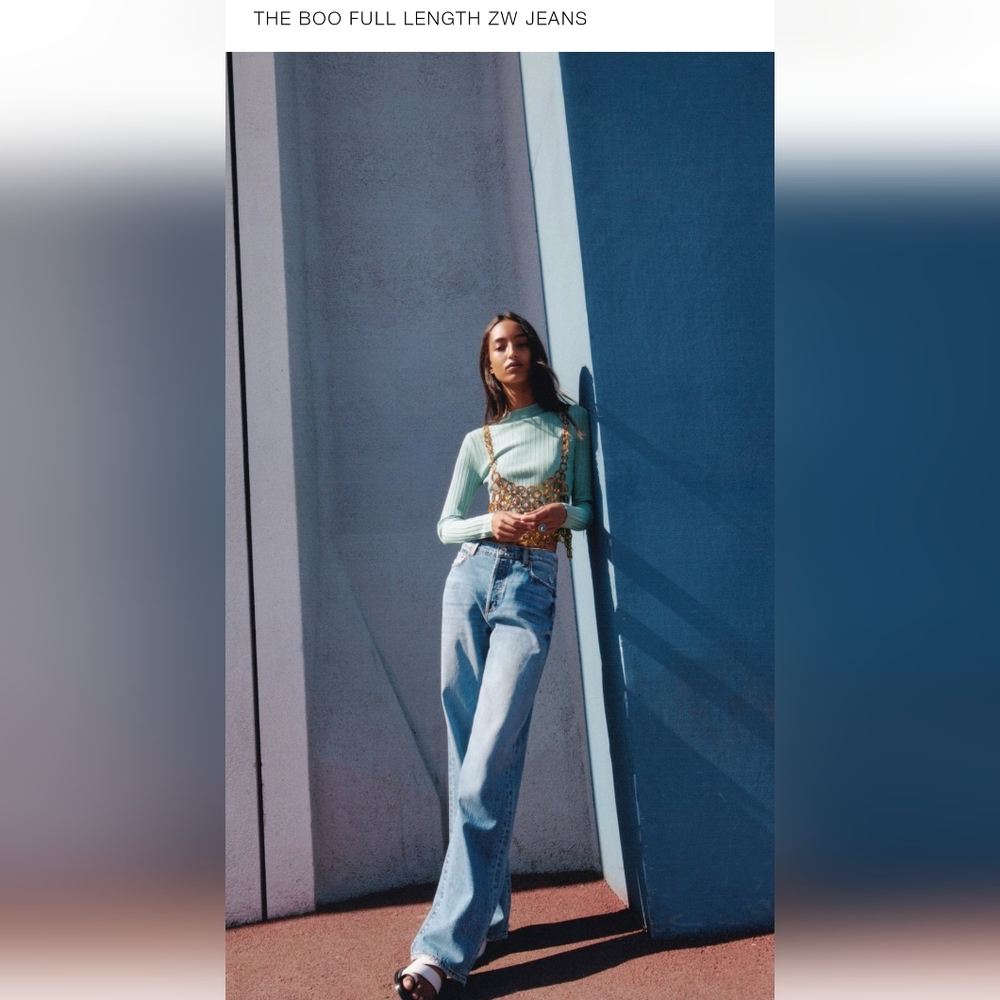 Zara the boo full length wide leg jeans
